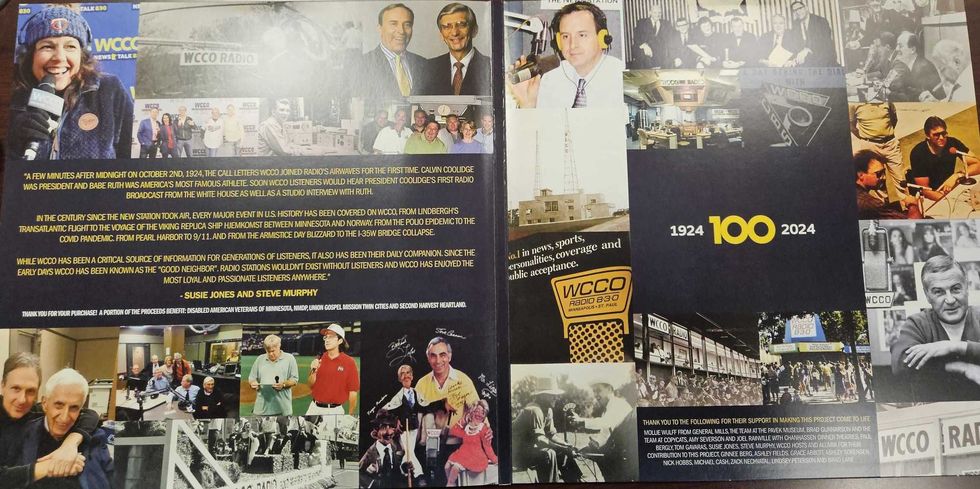 The inside of the gatefold album contains images and a story about what WCCO has meant over the years to Minnesota and the Upper Midwest.