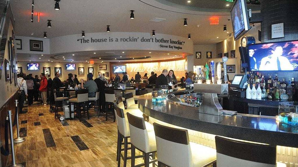 The inside of the new Hard Rock Cafe at the opening of the Hard Rock Cafe at Yankee Stadium on April 2, 2009 in Bronx borough of New York City.