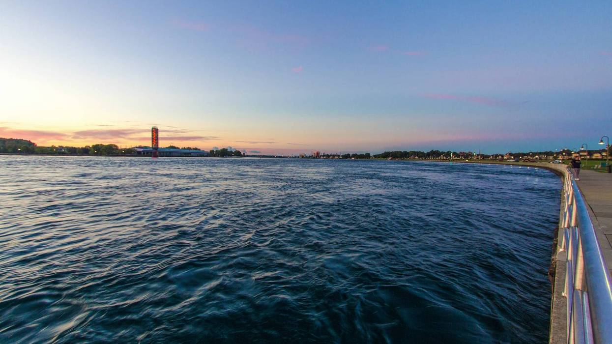 The international waterway of the St Clair River between the cities of Port Huron, Michigan and Sarnia, Ontario is one of the busiest border crossings between Canada and the United States.
