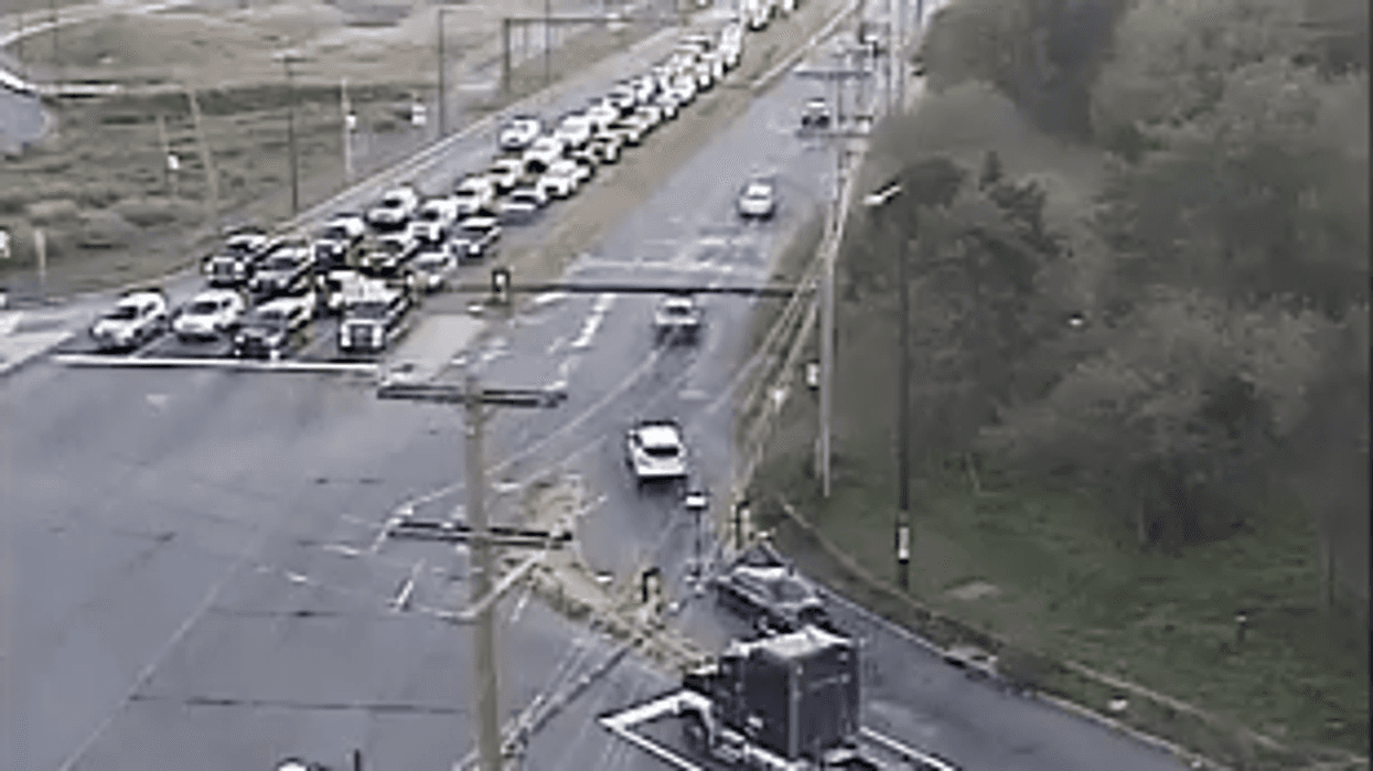 The intersection by the Platt Bridge in Southwest Philadelphia.