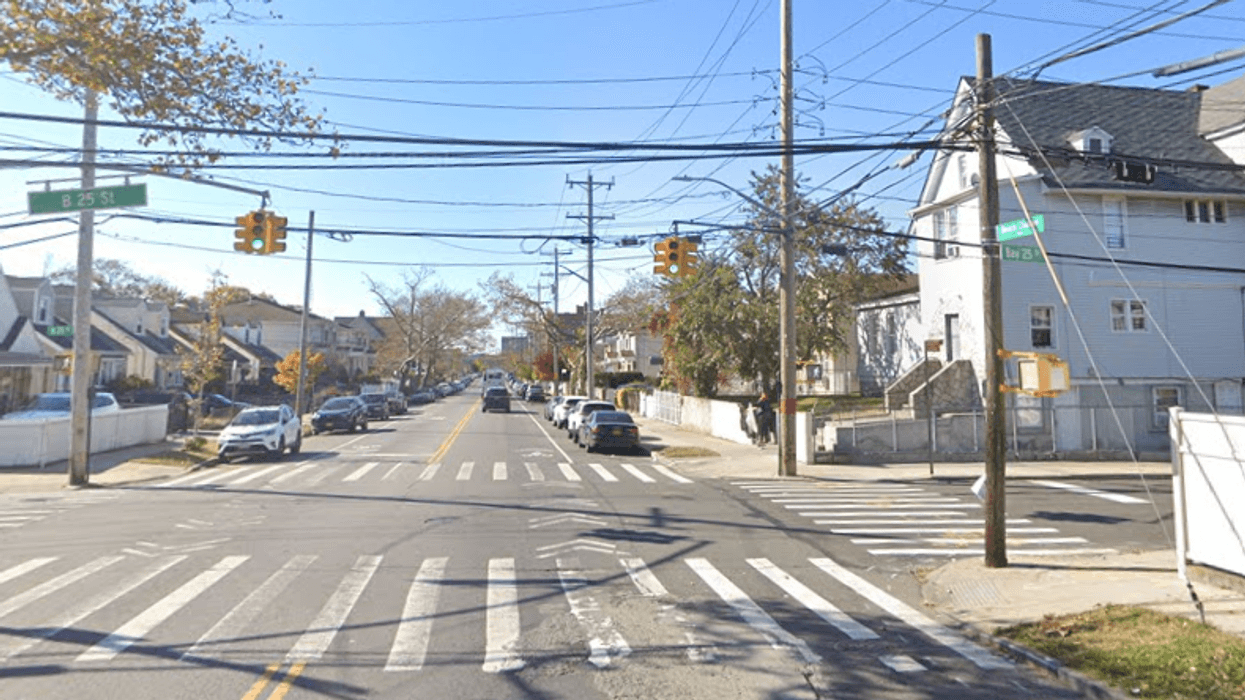 The intersection of Beach 25th Street and Beach Channel Drive, near where a Jewish man was beaten during an alleged hate-crime attack on Tuesday.