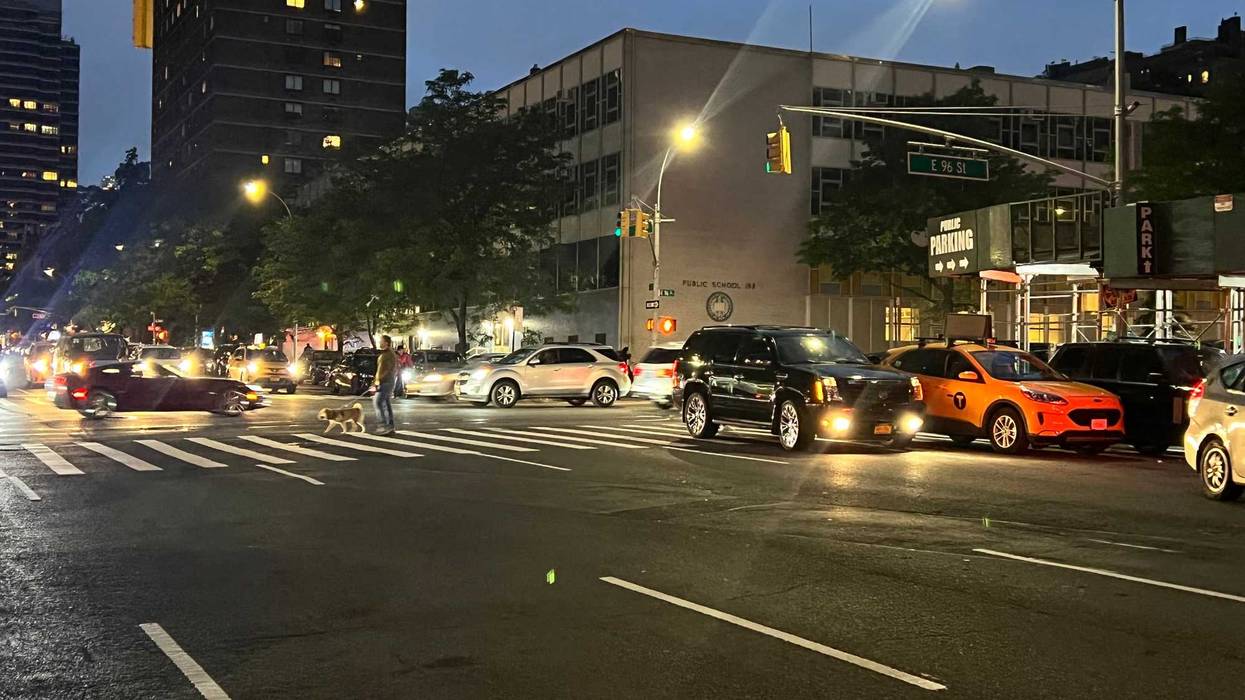 The intersection of E 96th Street and 3rd Avenue, where three teenagers were stabbed during a brawl on a bus Thursday.