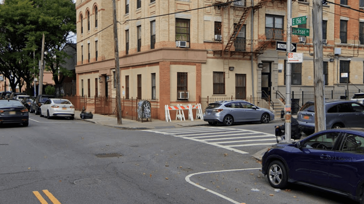 The intersection of East 156th Street and Jackson Avenue, near where a 49-year-old man was shot to death on Friday.