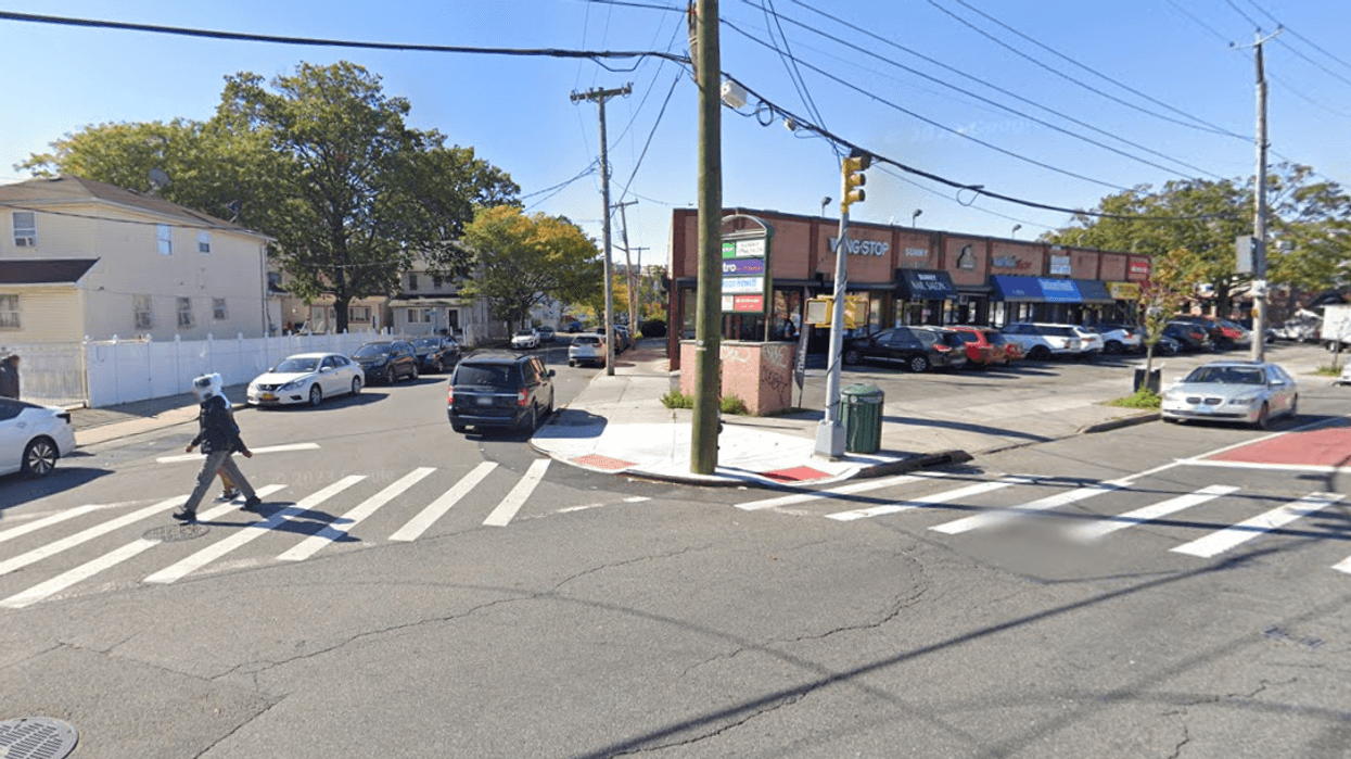 The intersection of Selover Road and Merrick Boulevard, where a 23-year-old man was fatally shot early Saturday morning.
