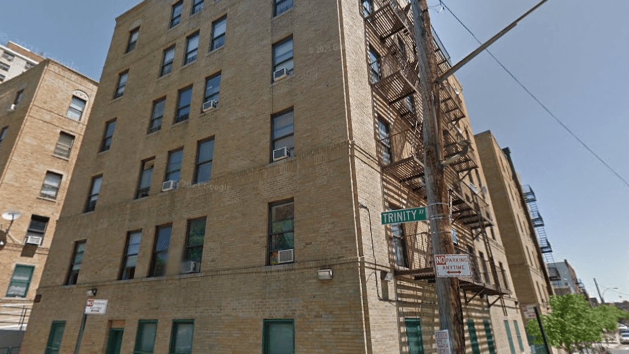 The intersection of Trinity Avenue and 147th Street near where a girl was shot in the face early Sunday morning.