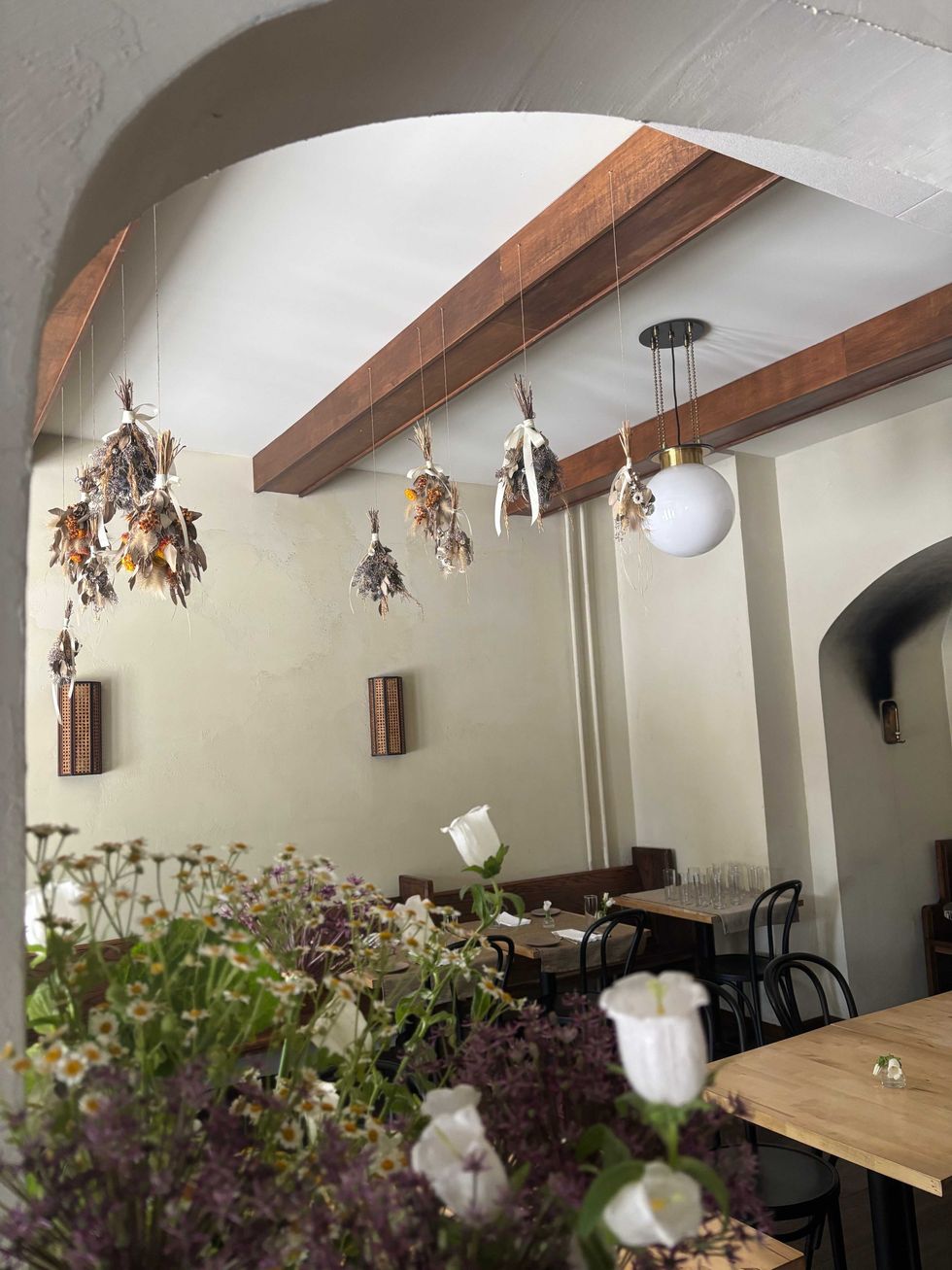 The intimate dining room at Myriel.