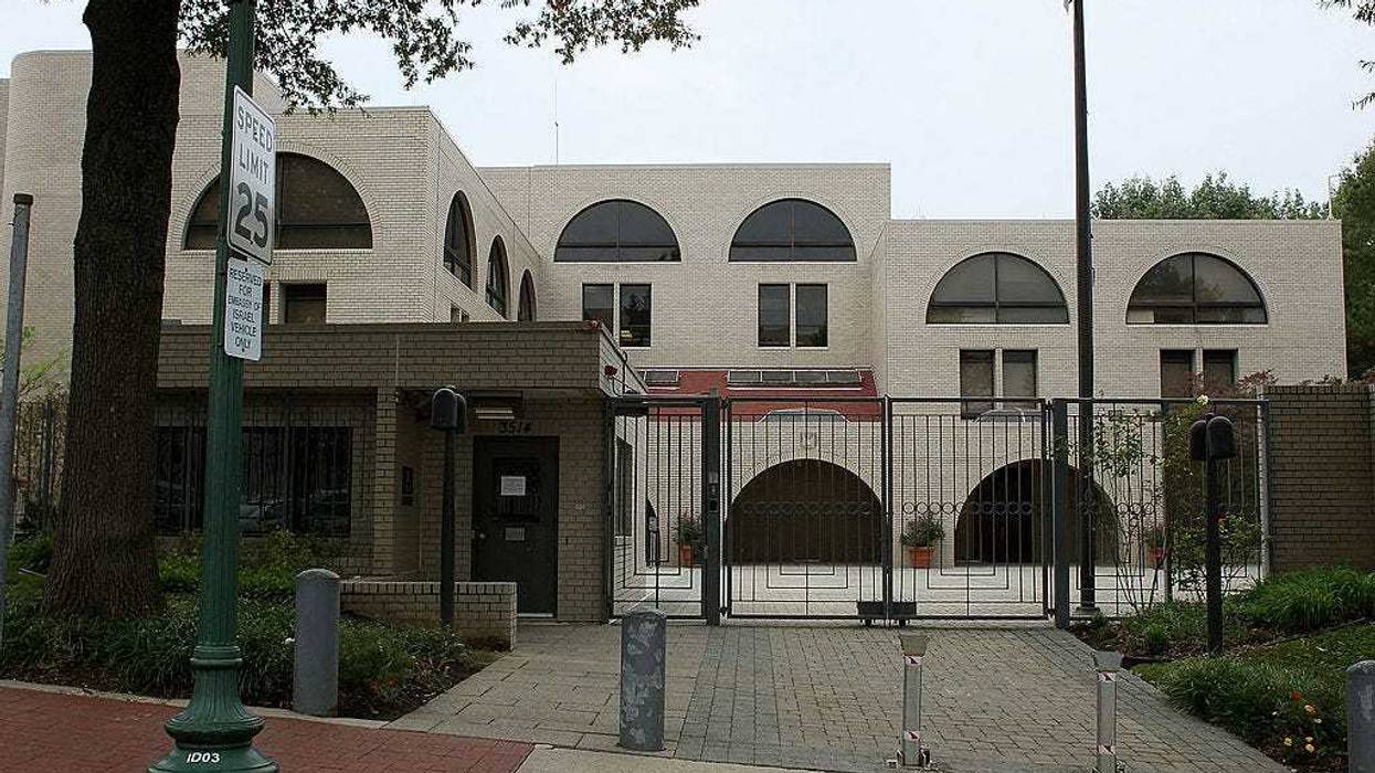 The Israeli embassy is shown, on October 11, 2011 in Washington, DC.