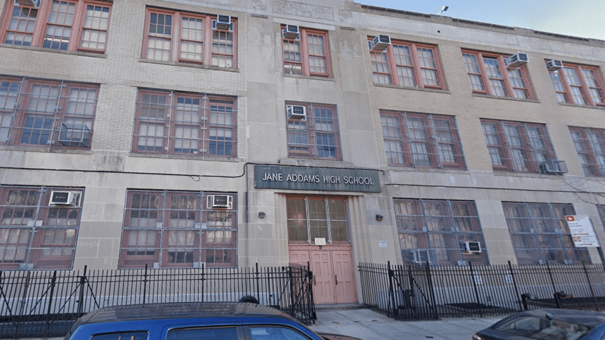 The Jane Adams High School building that houses New Visions Charter High School for the Humanities II, the school that Israel Garcia worked as a dean at.
