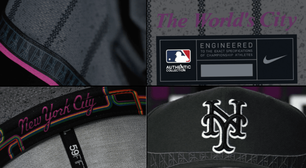 The jerseys pay homage to Queens, including the 7 train and the trusses of the Queensboro Bridge