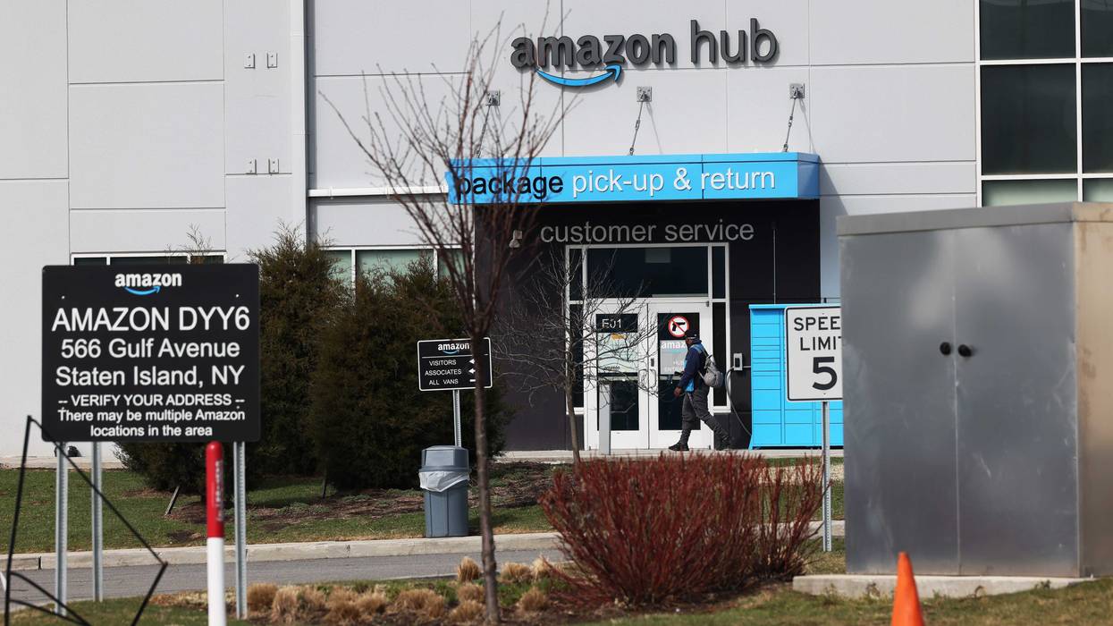 The JFK8 fulfillment center on Staten Island.