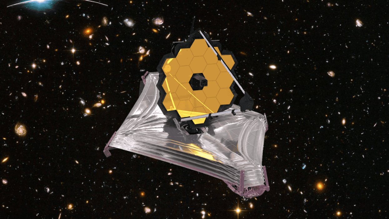 The JWST over the Hubble Ultra Deep Field image including nearly 10,000 galaxies.