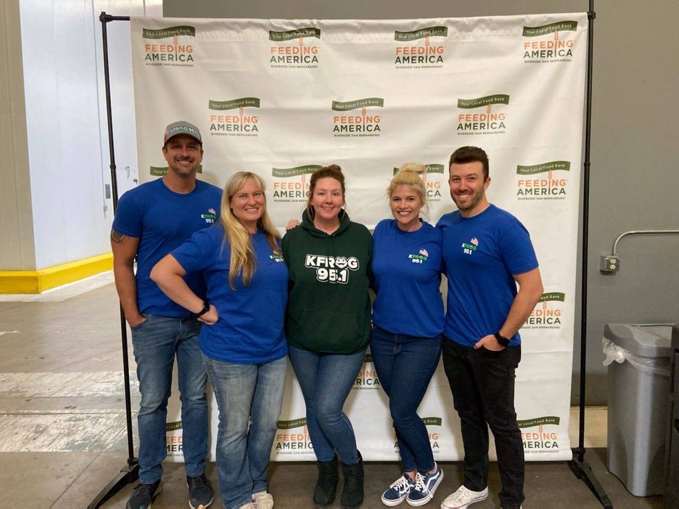 The K-Frog Airstaff at Feeding America Riverside San Bernardino