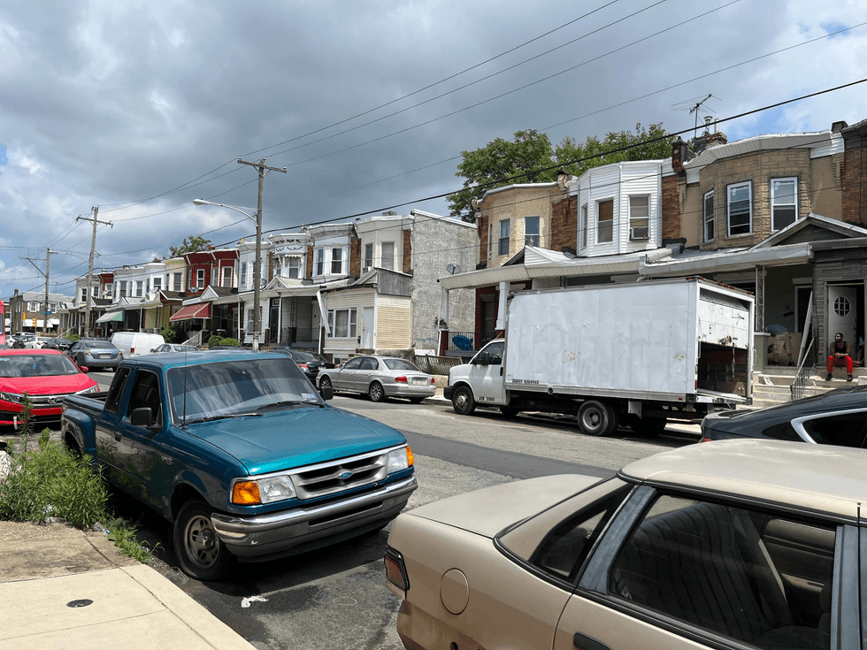 The Kingsessing neighborhood the morning after a gunman opened fire and killed five people, including a teenager; July 4, 2023.