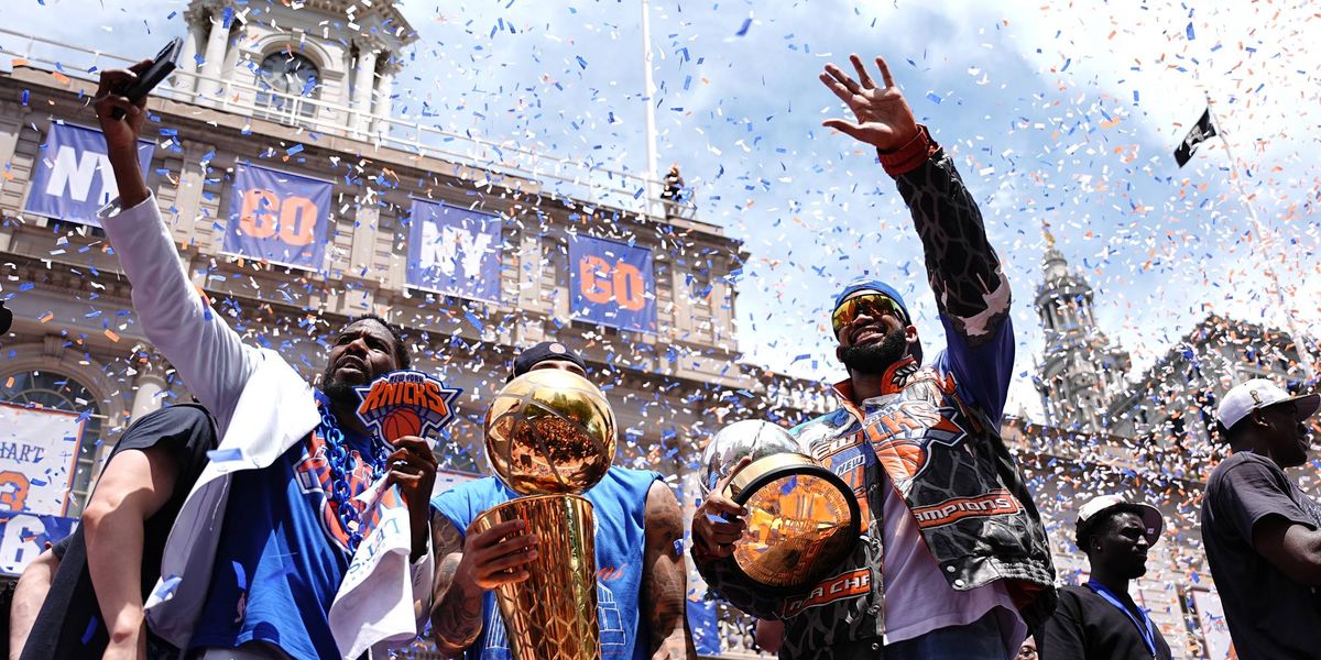 Scenes from a historic Knicks parade in New York City