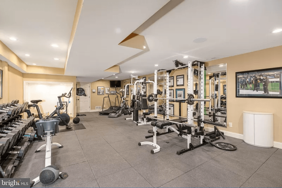 The large home gym at 701 Garwood Road.