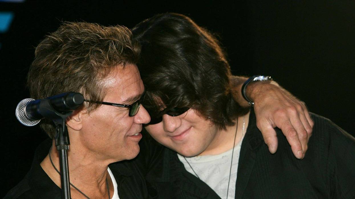 The late Eddie Van Halen and son Wolfgang Van Halen