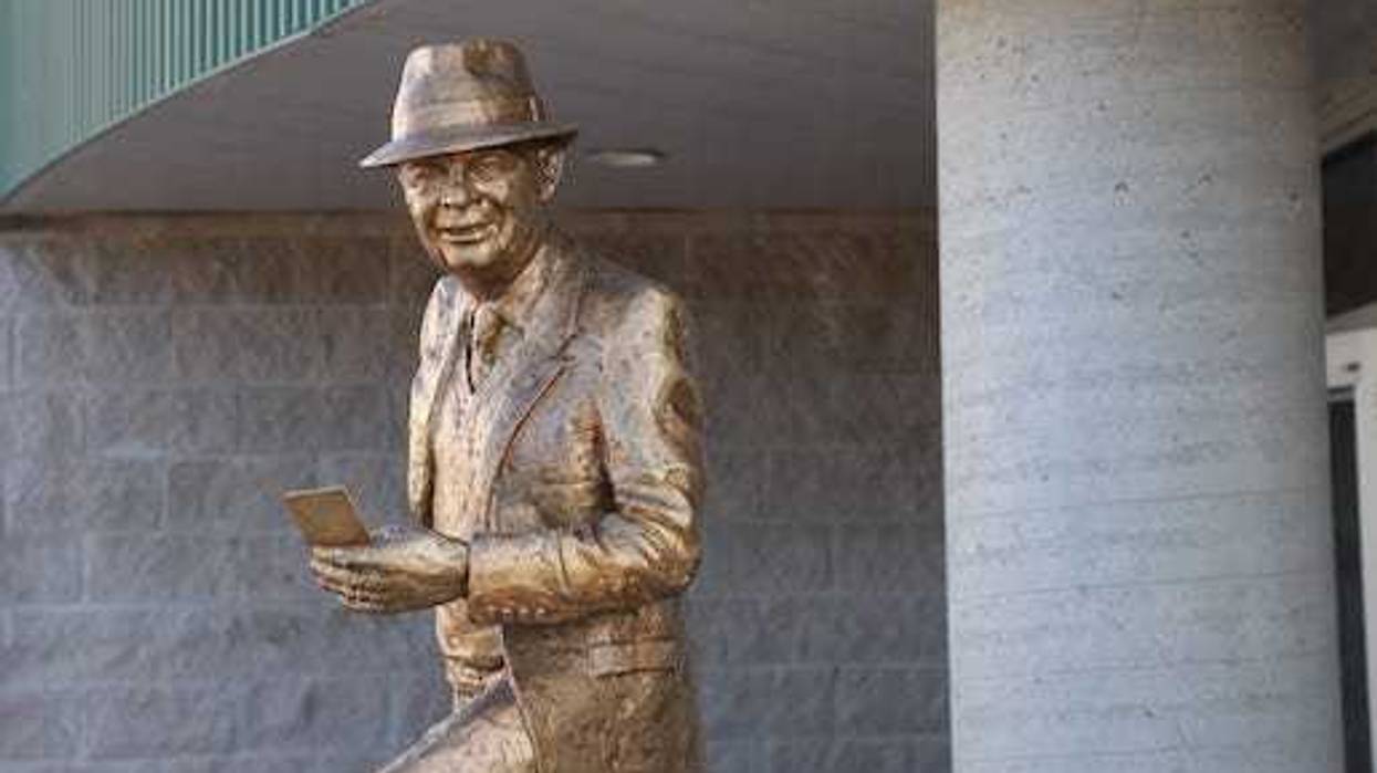 The legendary Willard Ikola who has a statue outside Edina's Braemar Arena where he coached for 33 years.