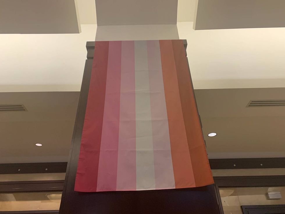 The lesbian community flag.