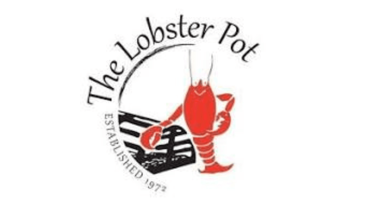 The Lobster Pot logo: red cartoon lobster and 'Established 1972'.