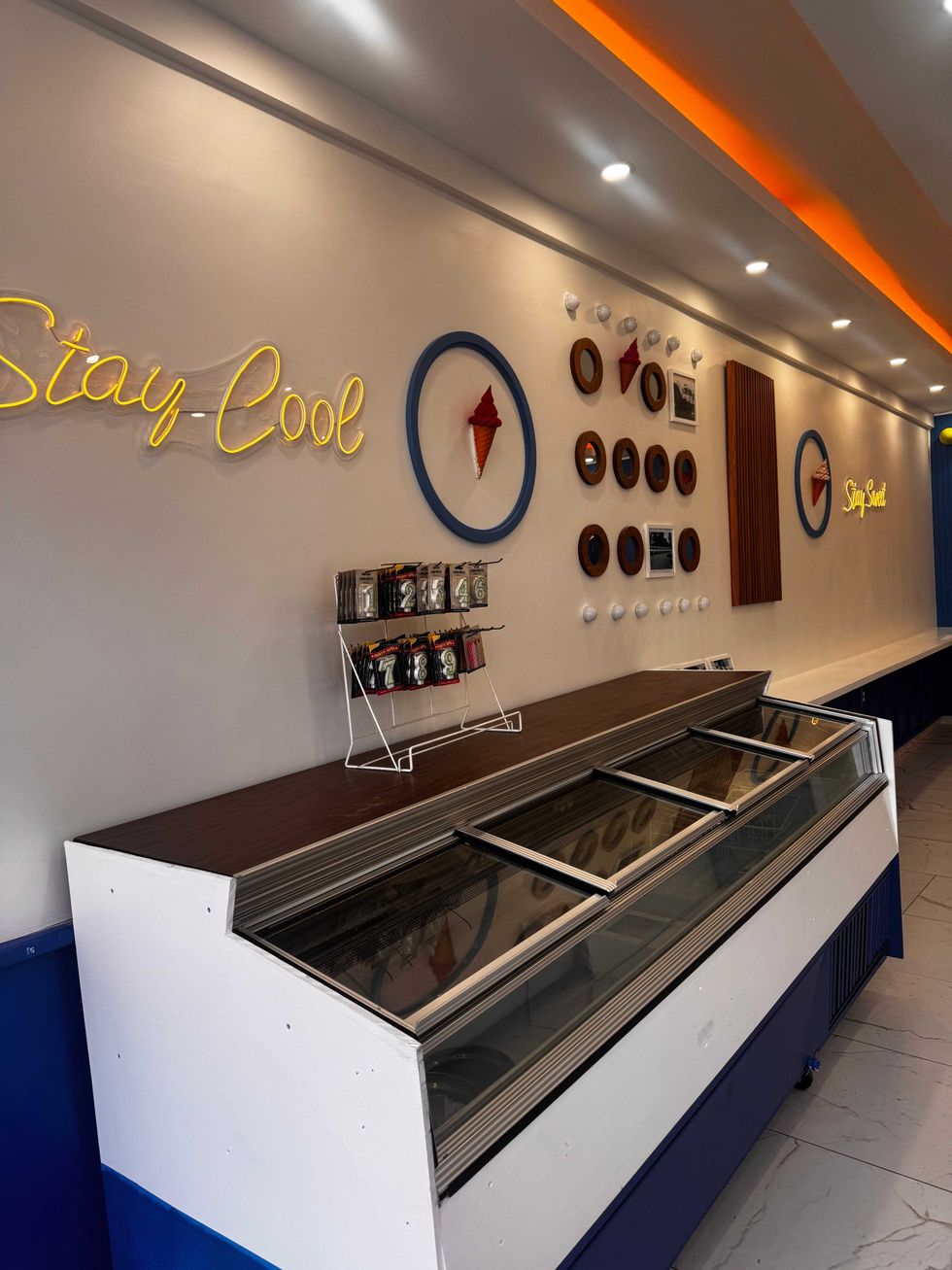 The location also sells ice cream cakes