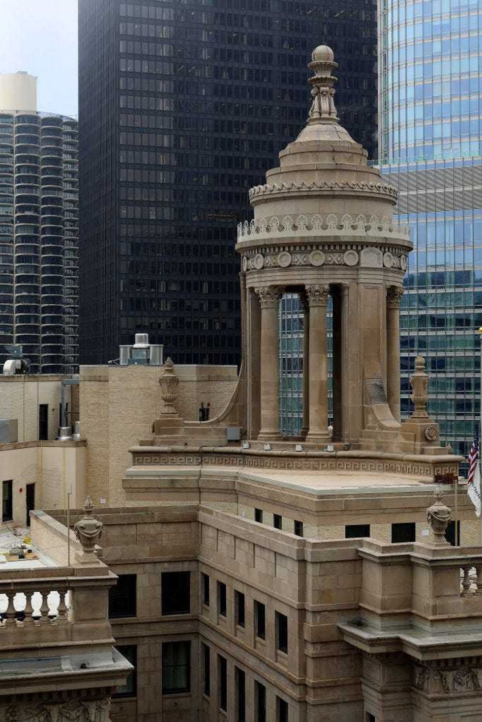 The LondonHouse dome, photographed from outside The Skyline Club atop the Old Republic Building, and photographed during the Chicago Architecture Foundation