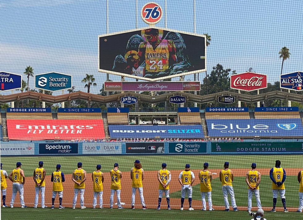 The Los Angeles Dodgers honor Kobe Bryant