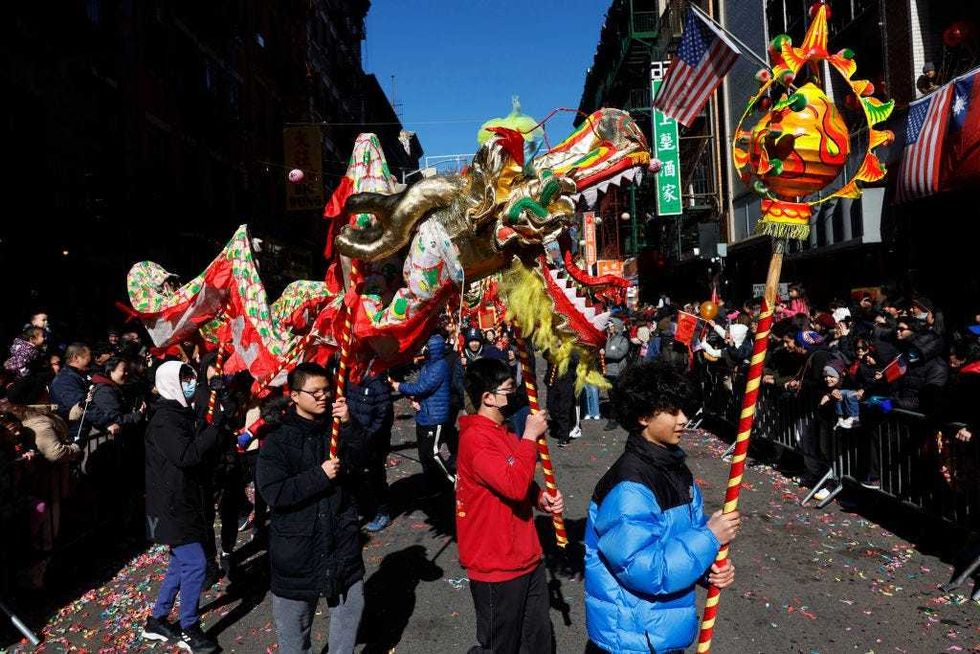 The Lunar New Year parade celebrating the Year of the Dragon on Feb. 25, 2024.