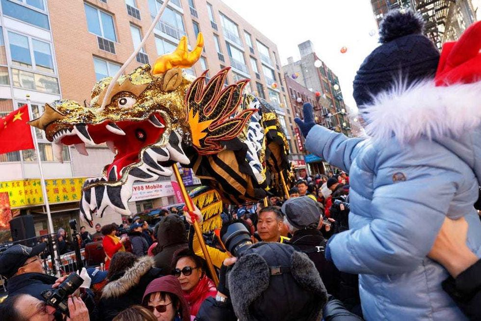 The Lunar New Year parade celebrating the Year of the Dragon on Feb. 25, 2024.