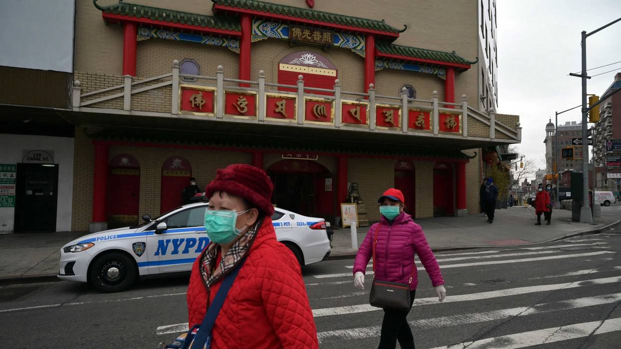 The Mahayana Buddhist temple on Canal Street in Chinatown was among the locations targeted, according to police