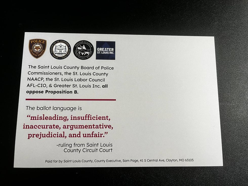 The mailer paid for by taxpayers