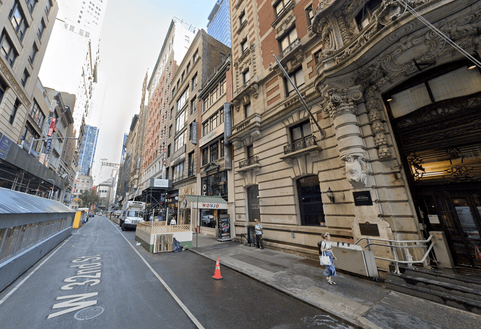 The man and woman were attacked as they got out of an Uber vehicle outside a hotel on W. 32nd Street