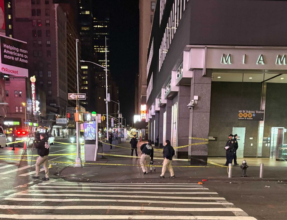 The man was found lying on the street in front of the N/R subway station