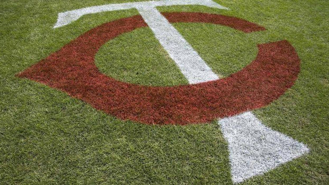 The Minnesota Twins logo at Target Field.