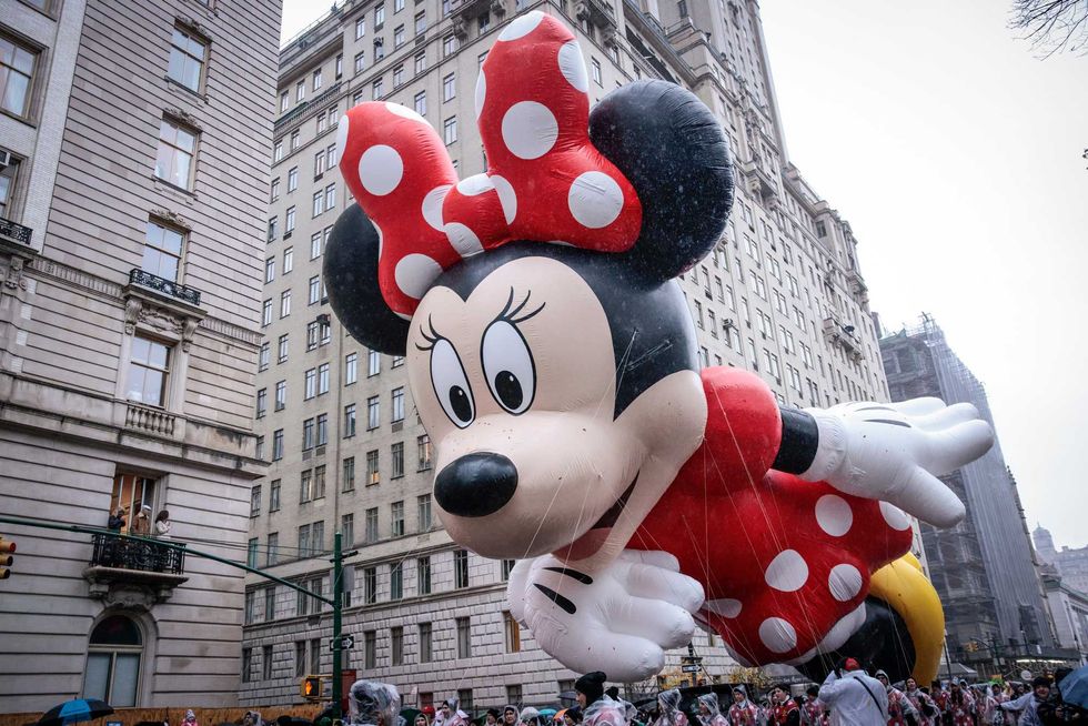 The Minnie Mouse balloon floats during the Annual Thanksgiving Day Parade on November 28, 2024 in New York City. This is the 98th Macy