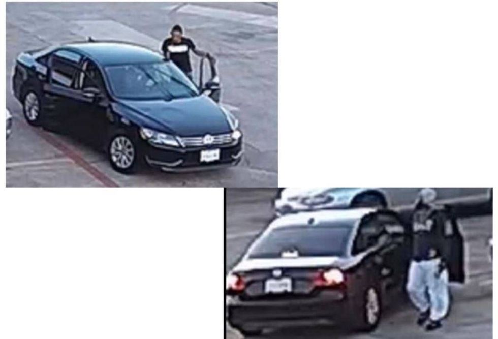 The missing black sedan may have bullet holes in the roof and driver