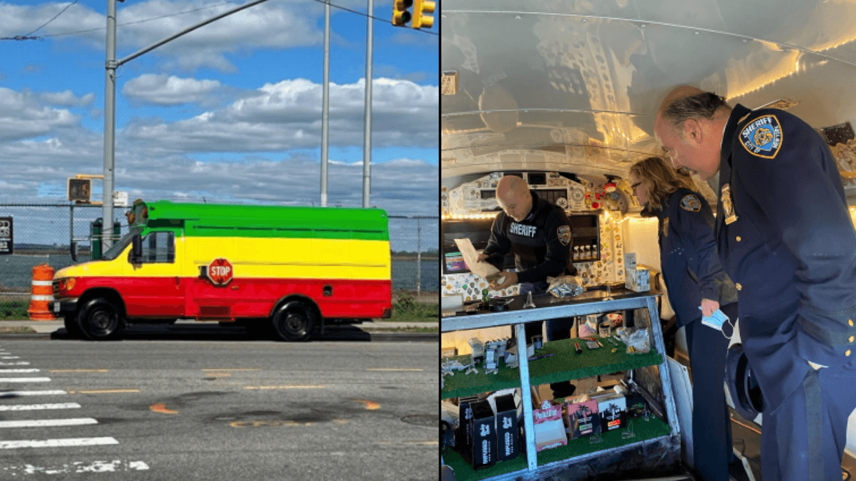 The mobile weed dispensary was busted Wednesday in Rockaway Park