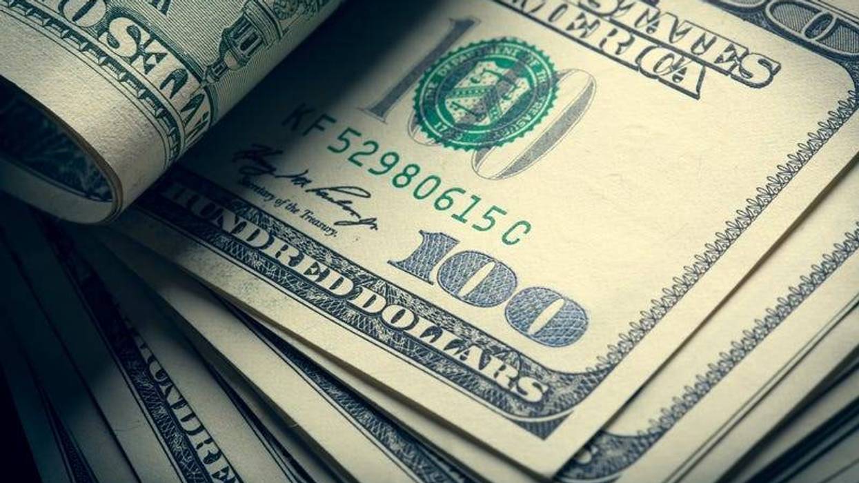 The money american hundred dollar bills