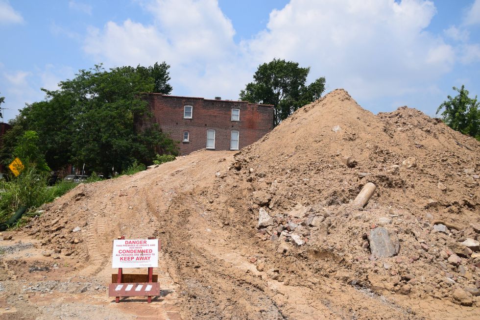 The mound of dirt at 2221 S 7th Street in Soulard.
