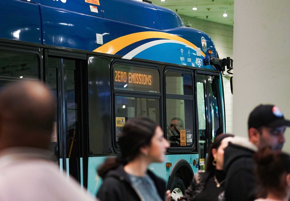 The MTA is displaying its cutting-edge, zero-emission New Flyer XD60 model bus at the New York International Auto Show through Sunday.