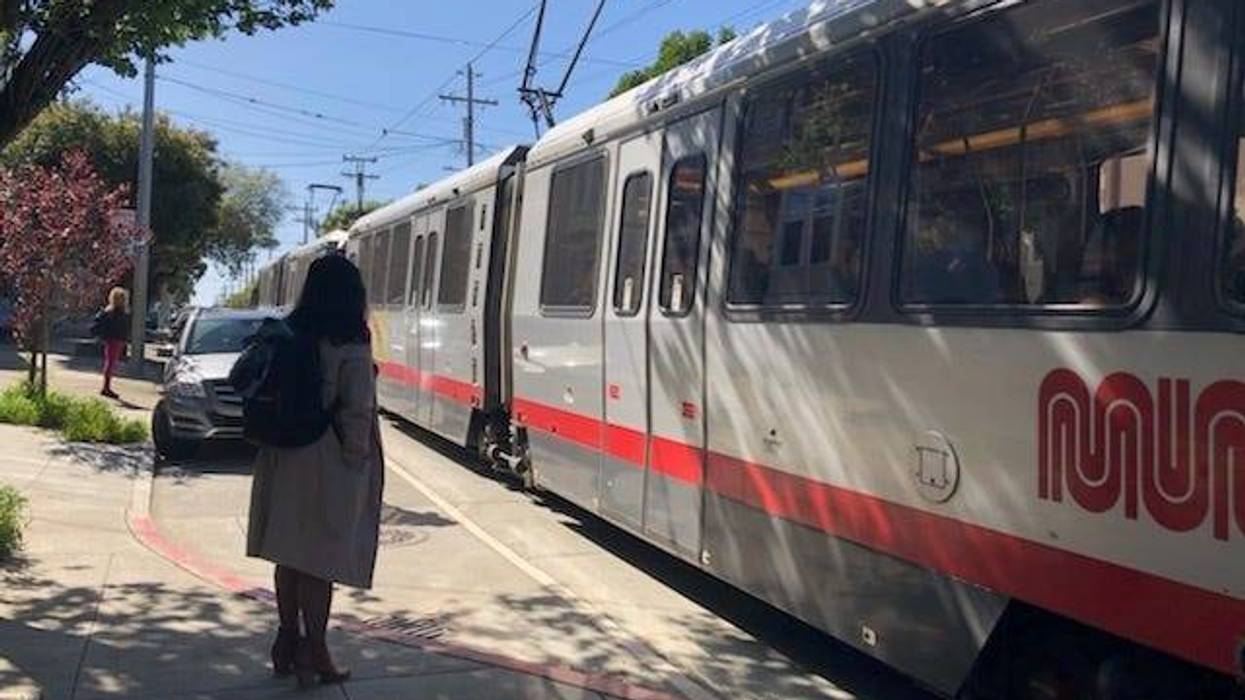 The N-Judah line on San Francisco's Muni system runs to Ocean Beach.