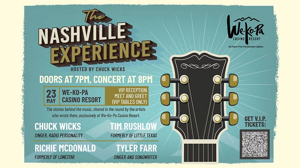 The Nashville Experience Event Poster, with an illustrated guitar head on the right side