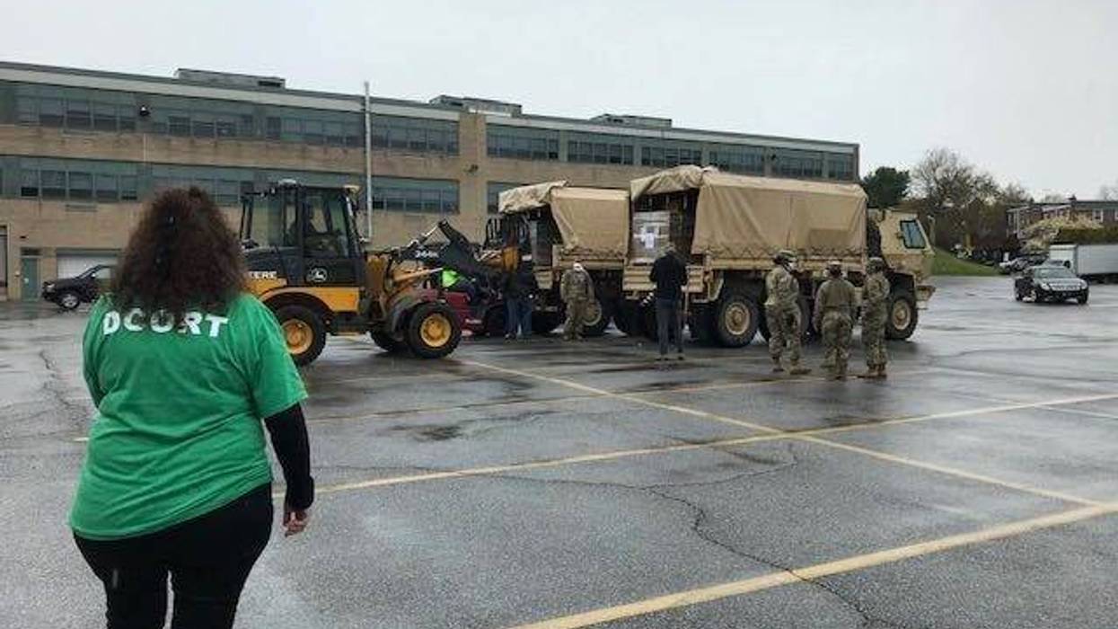 The National Guard dropped off 90,000 meals in Delaware County.