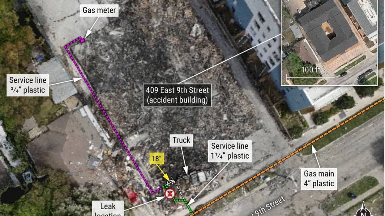The National Transportation Safety Board released a preliminary report Wednesday stating that an underground natural gas line was not marked before a contractor’s drill rig struck it, triggering a deadly explosion and fire that destroyed The Clyde apartments in Dallas’ Oak Cliff neighborhood on May 28.