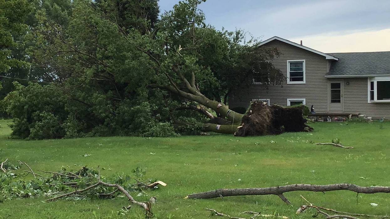 The National Weather Service has sent a survey team to Sanilac County after officials said a 'possible tornado' struck the area during yet another bout of severe weather on Friday afternoon.
