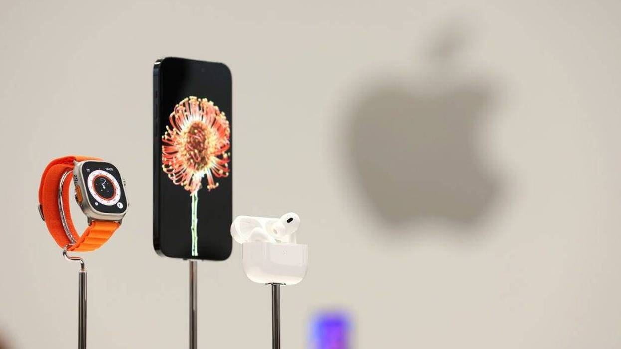 The new Apple Watch Ultra, iPhone 14 and AirPods Pro are displayed during an Apple special event on September 07, 2022 in Cupertino, California.