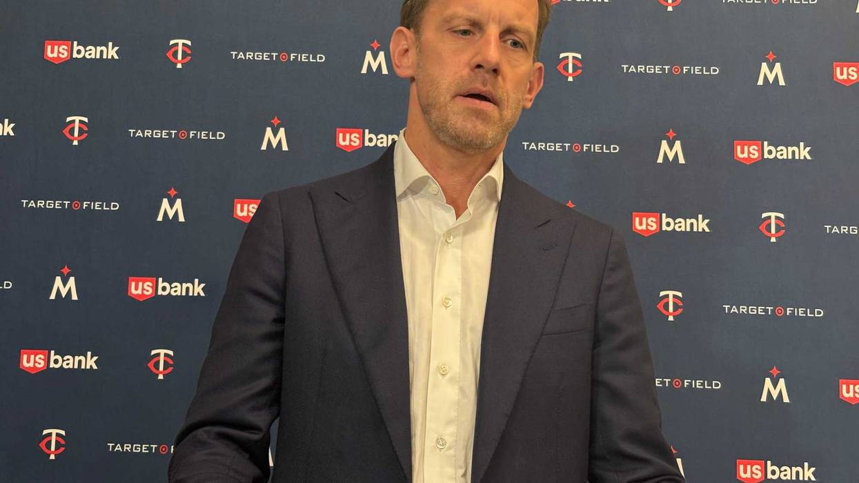 The new face of the Twins ownership group, Tom Pohlad, who met the media for the first time on Wednesday, December 18, 2025 at Target Field.