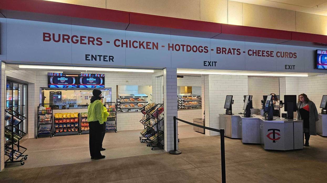 The new open-style markets at Target Field have been pushed back to allow for more room for fans, and provide a grab-and-go option which the Twins say will speed up service.