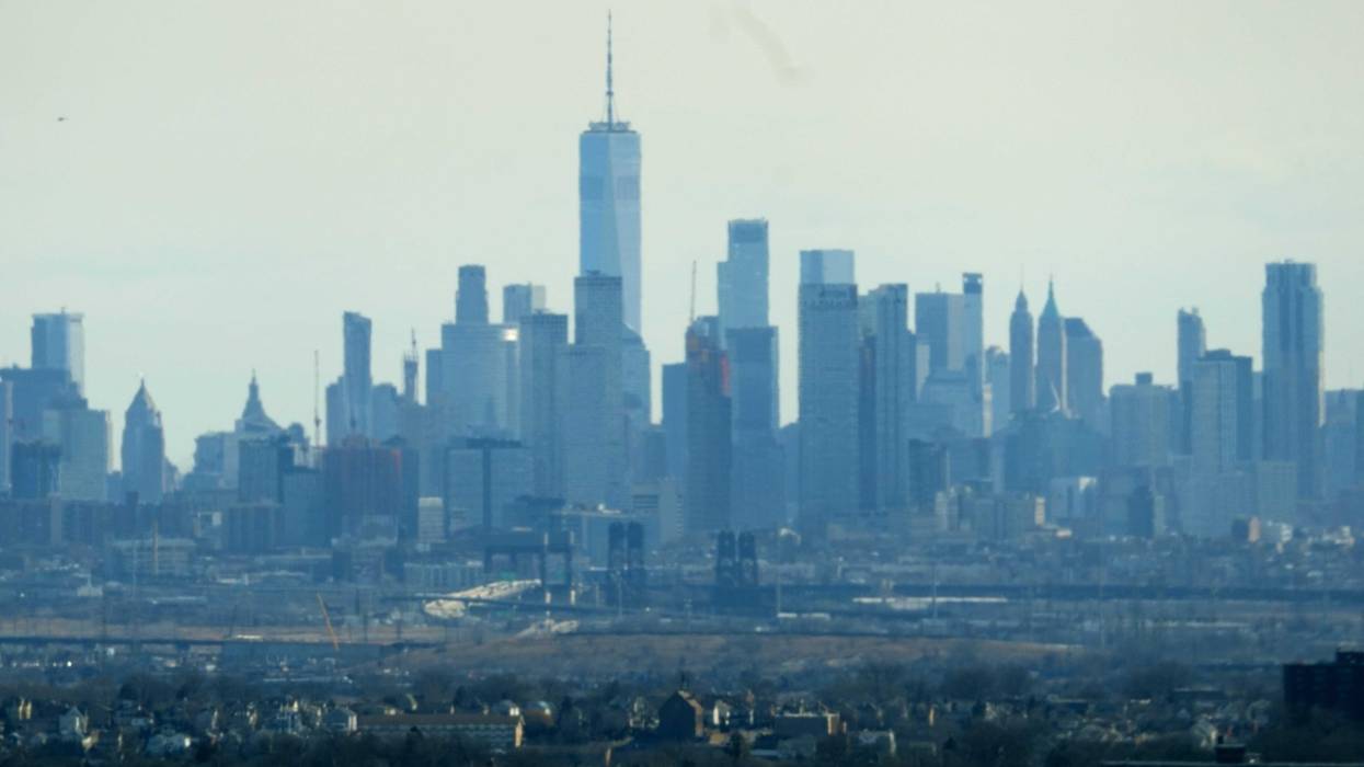 The New York City skyline as seen from the Essex County 9/11 Memorial at Eagle Rock Reservation in West Orange Feb. 18, 2025