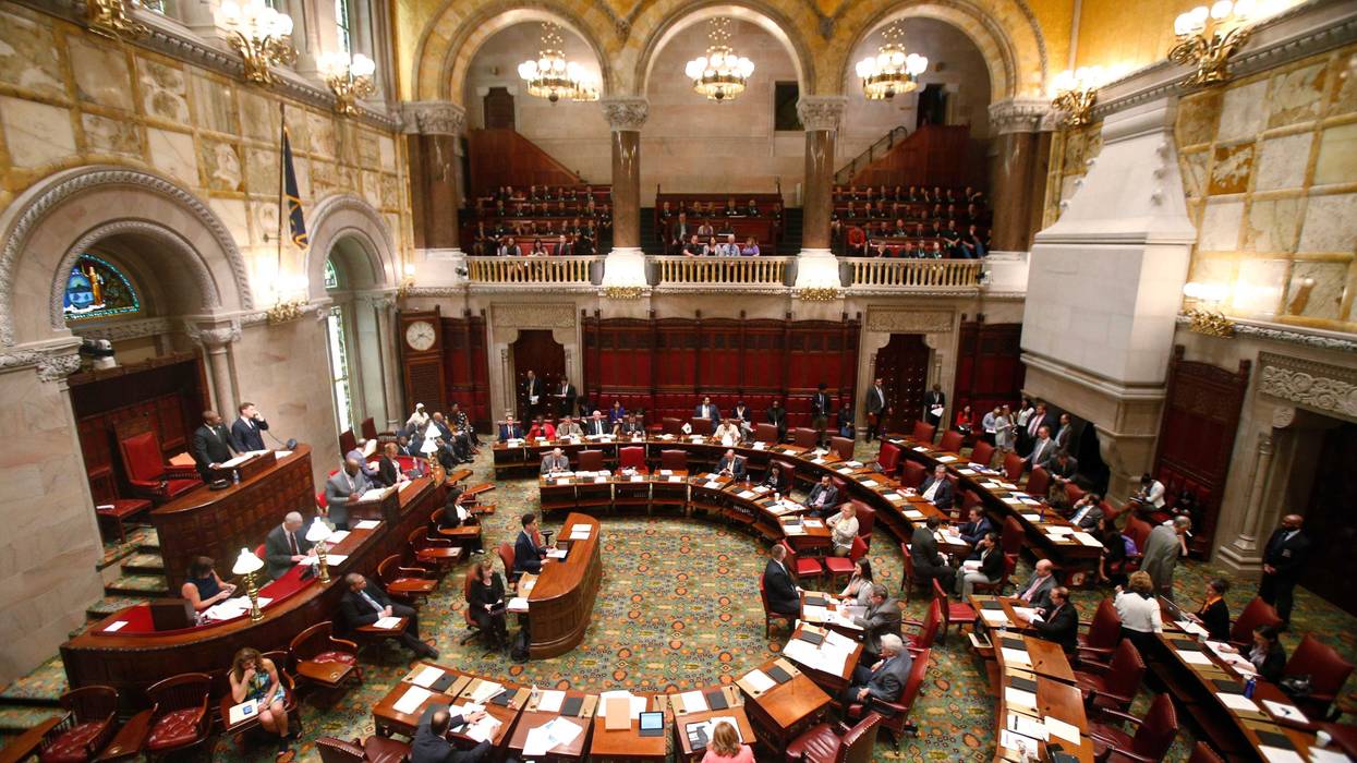 The New York State Senate chamber in Albany