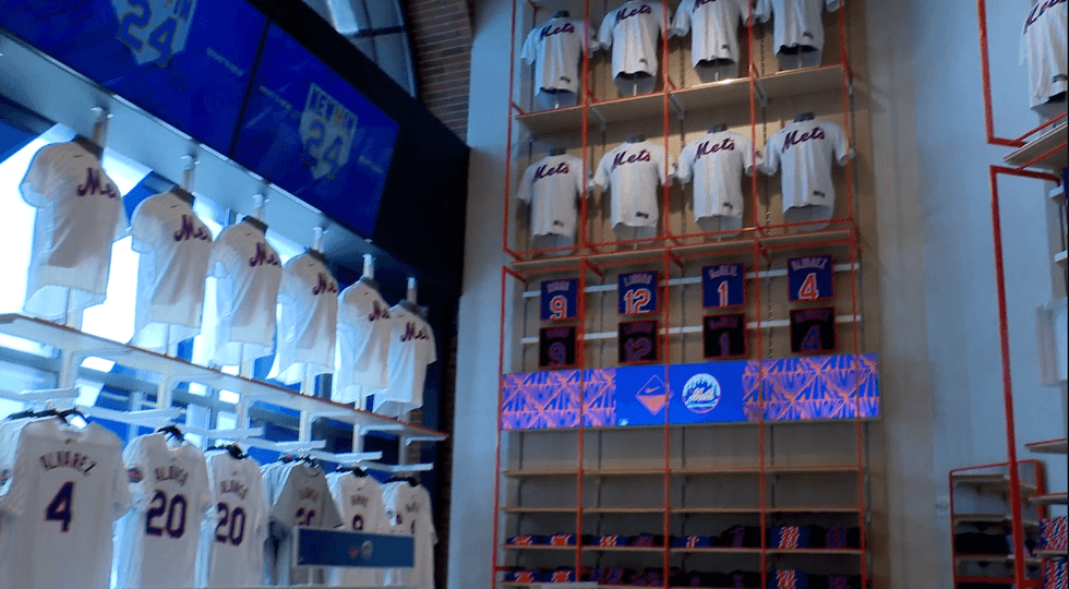 The newly-expanded Mets Team store.